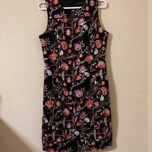 White House Black Market Embroidered Floral Sheath Dress